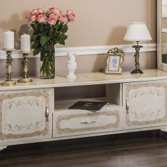 Тумба ТВ Патрисия (крем корень глянец) в Тарко-Сале - tarko-sale.mebel24.online | фото 2