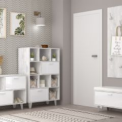 Вешалка с зеркалом Эго ВЗ-1 Бетон светлый в Тарко-Сале - tarko-sale.mebel24.online | фото 3