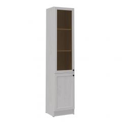 ВЕСТА ВГПС-1 Пенал с витриной МДФ Ясень анкор светлый в Тарко-Сале - tarko-sale.mebel24.online | фото