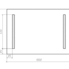 Зеркало Good Light 2-100 с подсветкой Домино (GL7016Z) в Тарко-Сале - tarko-sale.mebel24.online | фото 3