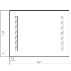 Зеркало Good Light 2-90 с подсветкой Домино (GL7015Z) в Тарко-Сале - tarko-sale.mebel24.online | фото 6