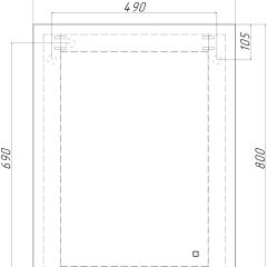 Зеркало Каракас 800х600 с подсветкой Домино (GL7042Z) в Тарко-Сале - tarko-sale.mebel24.online | фото 8