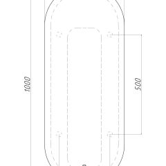 Зеркало Кито 1000х400 с подсветкой Домино (GL7047Z) в Тарко-Сале - tarko-sale.mebel24.online | фото 2