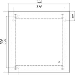 Зеркало Минск 700х700 с подсветкой Домино (GL7039Z) в Тарко-Сале - tarko-sale.mebel24.online | фото 8