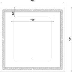 Зеркало Паликир 700х700 с подсветкой Домино (GL7051Z) в Тарко-Сале - tarko-sale.mebel24.online | фото 6