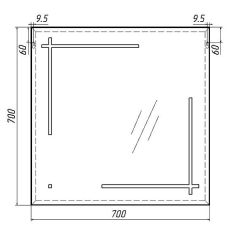 Зеркало Ray 70 black с подсветкой Sansa (SR1038Z) в Тарко-Сале - tarko-sale.mebel24.online | фото 6