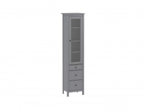 2.08.07.120.4 САГА шкаф с витриной 50 серый RU в Тарко-Сале - tarko-sale.mebel24.online | фото