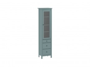 2.08.07.120.6 САГА шкаф с витриной 50 темно-бирюзовый RU в Тарко-Сале - tarko-sale.mebel24.online | фото