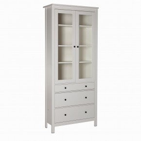 2.08.07.130.1 САГА шкаф с витриной 90 белый RU в Тарко-Сале - tarko-sale.mebel24.online | фото
