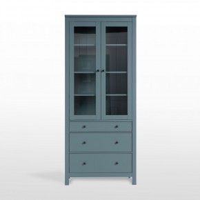 2.08.07.130.6 САГА шкаф с витриной 90 темно-бирюзовый RU в Тарко-Сале - tarko-sale.mebel24.online | фото 2