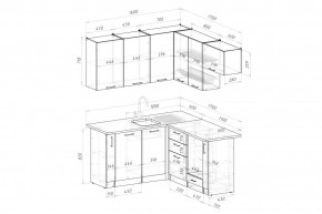 АЛЬБА Кухонный гарнитур Мега Прайм 2 (1600*1700 мм) в Тарко-Сале - tarko-sale.mebel24.online | фото 2