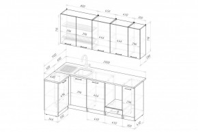 АЛЬБА Кухонный гарнитур Прайм 400 (1100*2000 мм) в Тарко-Сале - tarko-sale.mebel24.online | фото 2