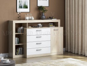Ангара Комод (Белый глянец/Сонома) в Тарко-Сале - tarko-sale.mebel24.online | фото 2
