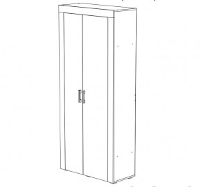 Ангара Шкаф 2-х створчатый (Графит/дуб юкон) в Тарко-Сале - tarko-sale.mebel24.online | фото