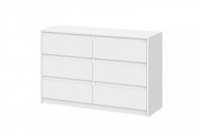 АЙДЕН КМ06-1200 Комод 6 ящиков (белый) в Тарко-Сале - tarko-sale.mebel24.online | фото