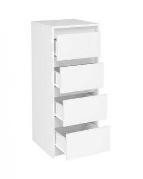 АЙДЕН КМ06-400 Комод 4 ящика (белый) в Тарко-Сале - tarko-sale.mebel24.online | фото 2