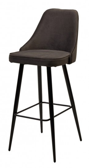 Барный стул NEPAL-BAR ГРАФИТ #14, велюр/ черный каркас (H=78cm) М-City в Тарко-Сале - tarko-sale.mebel24.online | фото 4