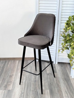Барный стул NEPAL-BAR ГРАФИТ #14, велюр/ черный каркас (H=78cm) М-City в Тарко-Сале - tarko-sale.mebel24.online | фото 5