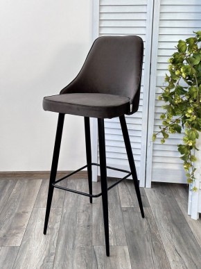 Барный стул NEPAL-BAR ГРАФИТ #14, велюр/ черный каркас (H=78cm) М-City в Тарко-Сале - tarko-sale.mebel24.online | фото 6