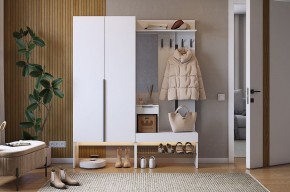 БАСКО Прихожая К1 (белое дерево) в Тарко-Сале - tarko-sale.mebel24.online | фото