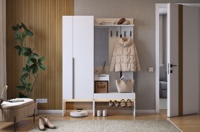 БАСКО Прихожая К2 (белое дерево) в Тарко-Сале - tarko-sale.mebel24.online | фото