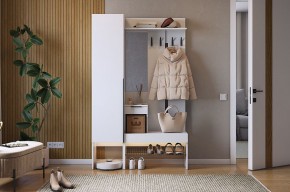 БАСКО Прихожая К3 (белое дерево) в Тарко-Сале - tarko-sale.mebel24.online | фото