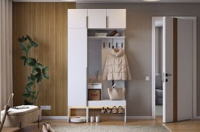 БАСКО Прихожая К4 (белое дерево) в Тарко-Сале - tarko-sale.mebel24.online | фото