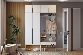 БАСКО Прихожая К5 (белое дерево) в Тарко-Сале - tarko-sale.mebel24.online | фото