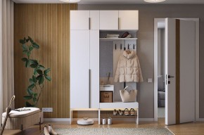 БАСКО Прихожая К6 (белое дерево) в Тарко-Сале - tarko-sale.mebel24.online | фото
