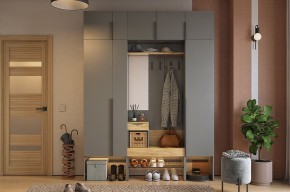 БАСКО Прихожая К9 (графит) в Тарко-Сале - tarko-sale.mebel24.online | фото 2