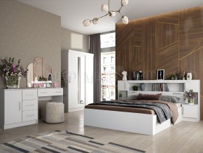 БАСЯ Спальный гарнитур (модульная) ЛДСП (белый) в Тарко-Сале - tarko-sale.mebel24.online | фото