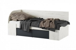 БЕАТРИС Кровать-софа (дуб крафт белый/антрацит) в Тарко-Сале - tarko-sale.mebel24.online | фото