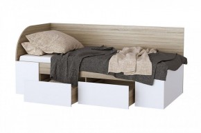 БЕАТРИС Кровать-софа (дуб сонома/белый глянец) в Тарко-Сале - tarko-sale.mebel24.online | фото 2