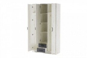 БЕАТРИС Шкаф Трио (дуб крафт белый/антрацит) в Тарко-Сале - tarko-sale.mebel24.online | фото 2