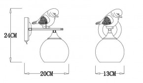 Бра Arte Lamp Gemelli A2150AP-1WG в Тарко-Сале - tarko-sale.mebel24.online | фото 3