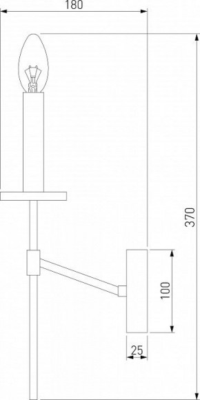 Бра Eurosvet Anders 60142/1 хром в Тарко-Сале - tarko-sale.mebel24.online | фото 2