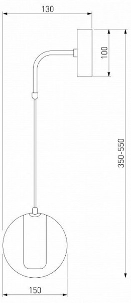 Бра Eurosvet Cobble 50258 LED дымчатый в Тарко-Сале - tarko-sale.mebel24.online | фото 2