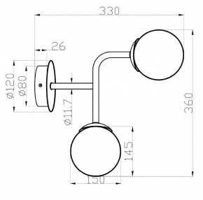 Бра Maytoni Erich MOD221-WL-02-G в Тарко-Сале - tarko-sale.mebel24.online | фото 3