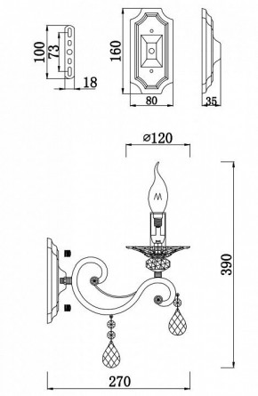 Бра Maytoni Grace RC247-WL-01-R в Тарко-Сале - tarko-sale.mebel24.online | фото 2
