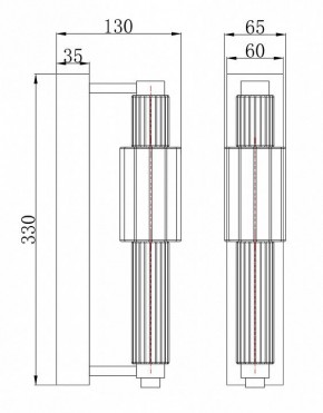 Бра Maytoni Verticale MOD308WL-L9CG3K в Тарко-Сале - tarko-sale.mebel24.online | фото 3