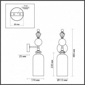 Бра Odeon Light Bizet 4893/1WA в Тарко-Сале - tarko-sale.mebel24.online | фото 4