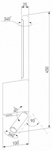 Бра с подсветкой Elektrostandard Sarca a066400 в Тарко-Сале - tarko-sale.mebel24.online | фото 5