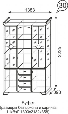 Буфет Венеция 30 бодега в Тарко-Сале - tarko-sale.mebel24.online | фото 3