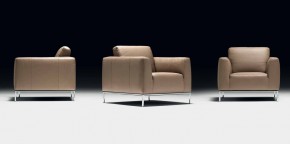 CAPRERA Armchair (P279.010.L30) КРЕСЛО, кожа 3094 сер.беж. цв. в Тарко-Сале - tarko-sale.mebel24.online | фото
