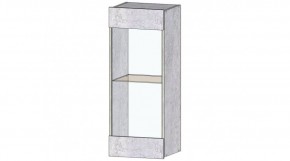 ДАЛЛАС Шкаф со стеклом (цемент светлый) в Тарко-Сале - tarko-sale.mebel24.online | фото