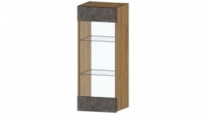 ДАЛЛАС Шкаф со стеклом (цемент темный) в Тарко-Сале - tarko-sale.mebel24.online | фото
