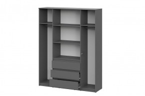 ДЕНВЕР Шкаф четырехстворчатый (Графит серый) в Тарко-Сале - tarko-sale.mebel24.online | фото 2