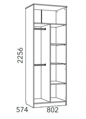 Детская Фанк Шкаф для одежды НМ 014.07 М в Тарко-Сале - tarko-sale.mebel24.online | фото 3