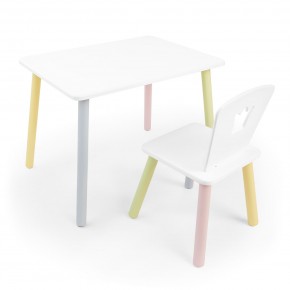 Детский комплект стол и стул «Корона» Rolti Baby (белый/цветной, массив березы/мдф) в Тарко-Сале - tarko-sale.mebel24.online | фото 1