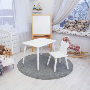 Детский комплект стол и стул «Мишка» Rolti Baby (белый/белый, массив березы/мдф) в Тарко-Сале - tarko-sale.mebel24.online | фото 2